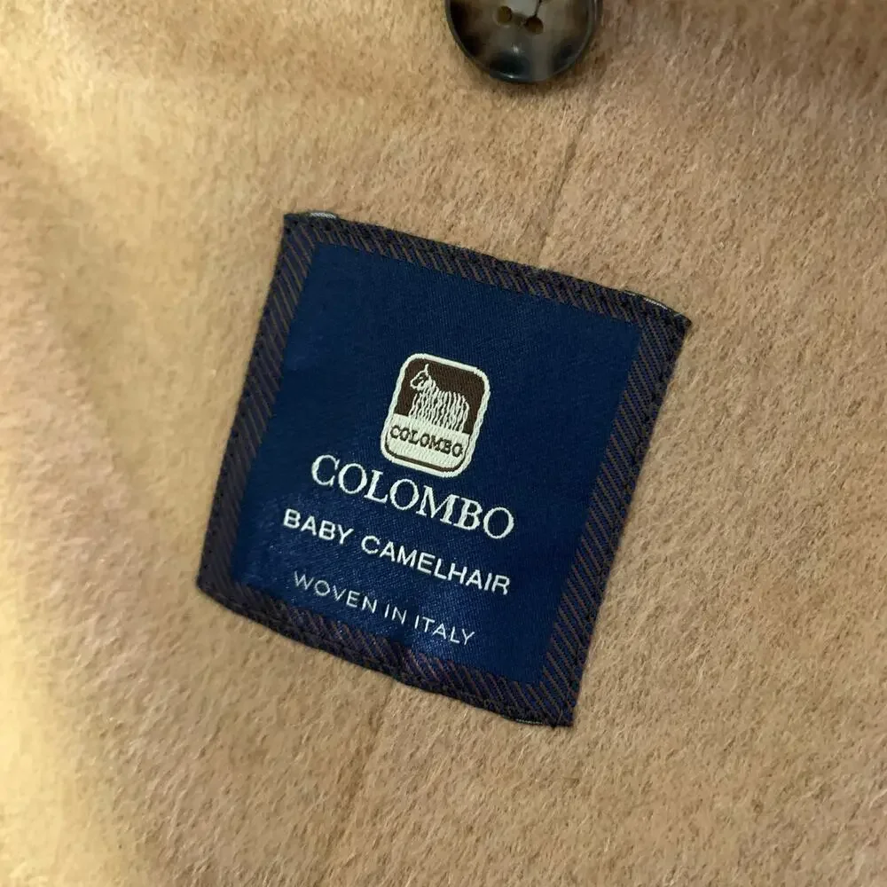 SUIT SUPPLY Chest Size 36 Tan Khaki Camel Hair Double Breasted Sport Coat